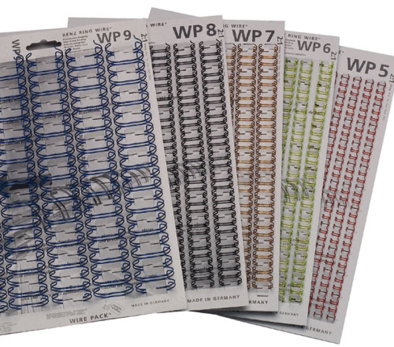 Renz Ring Wire Elemente 11,0 mm, Teilung 3:1, 34 Ringe, weiß, VE 100 Stück